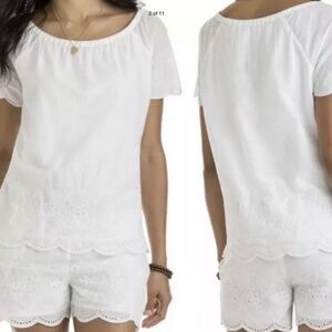 NWT Vineyard Vines Eyelet Blouse White